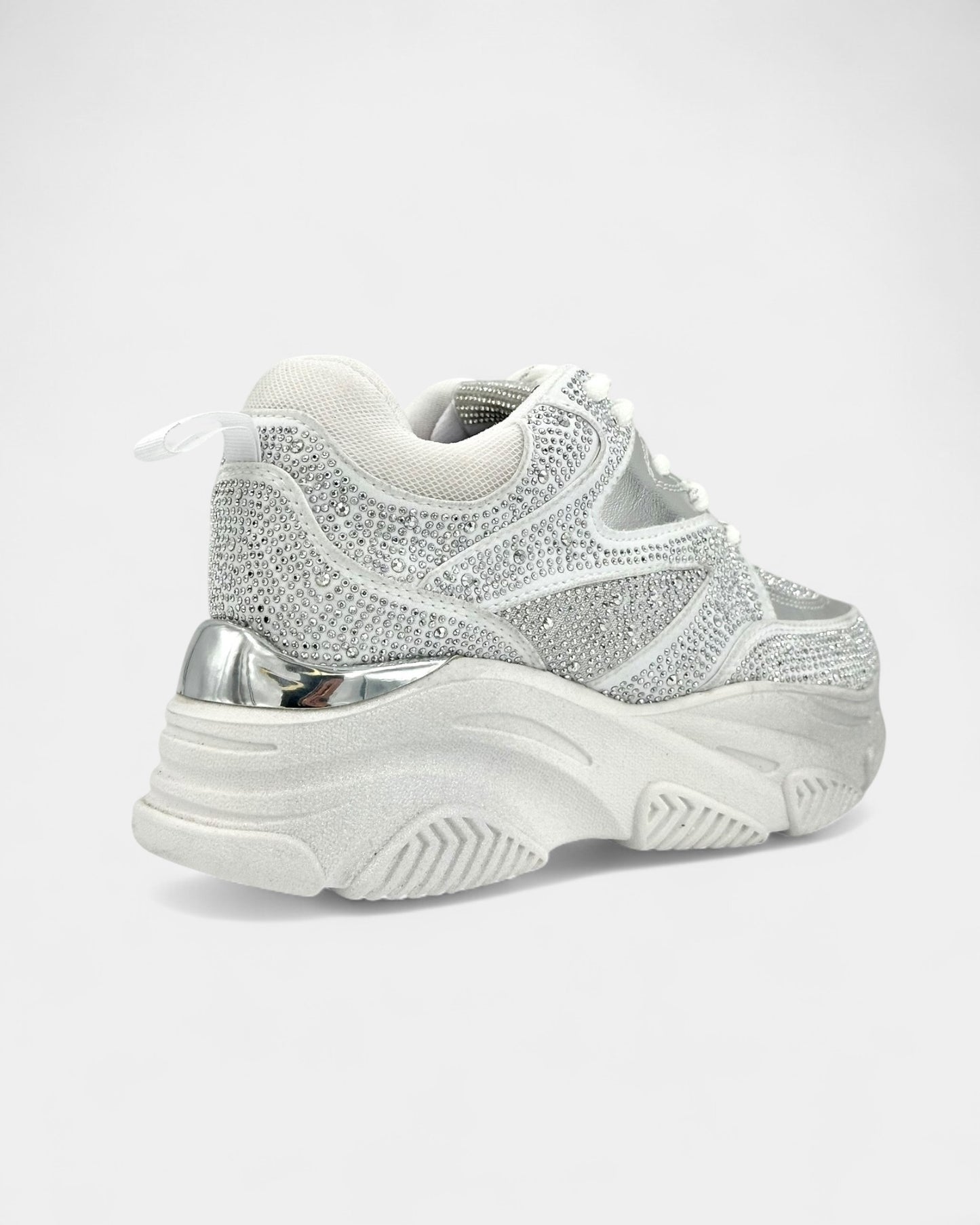 DEPORTIVO SUELA ALTA DAMA CON PEDRERÍA COLOR BLANCO