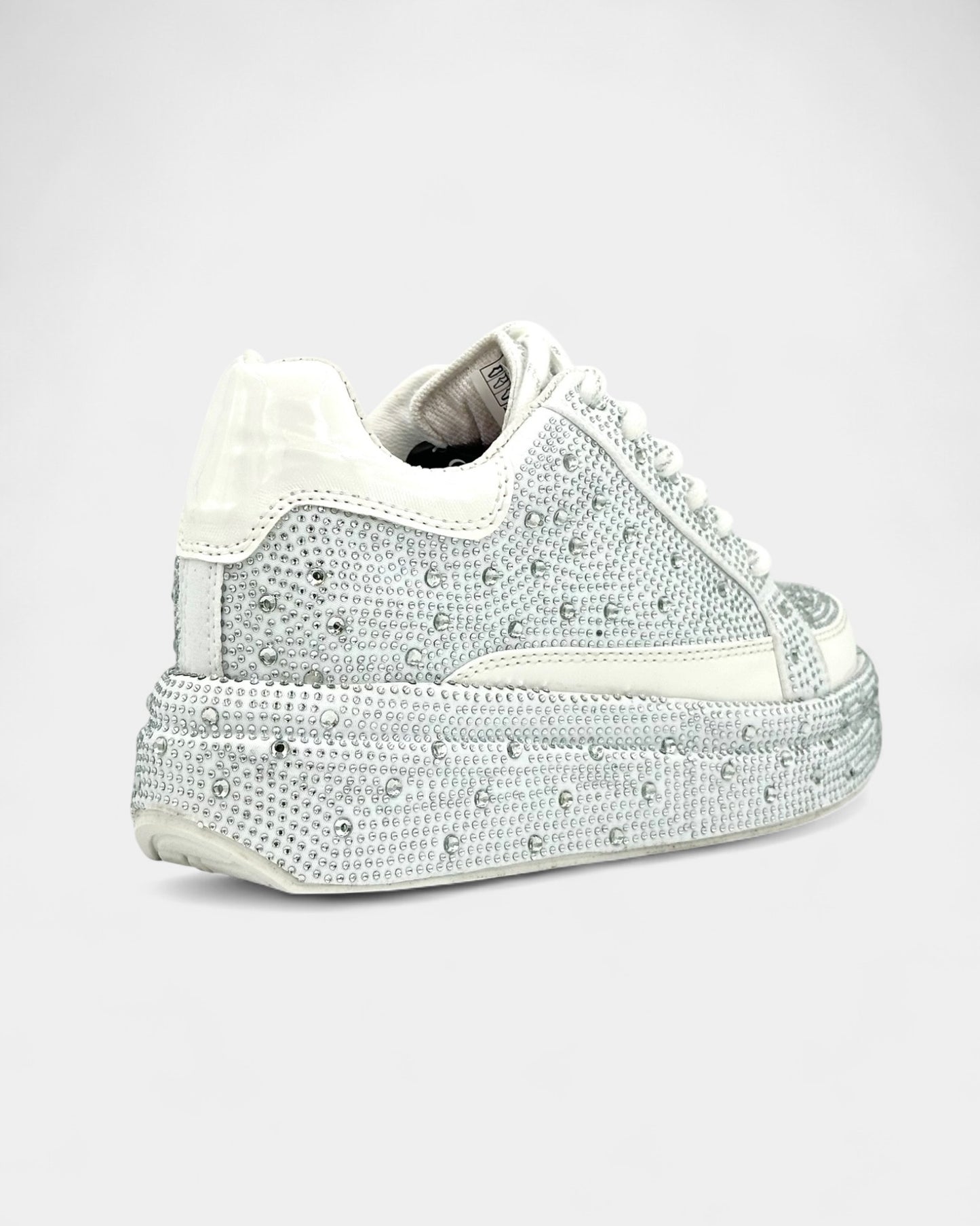 DEPORTIVO SUELA ALTA DAMA CON PEDRERÍA COLOR BLANCO