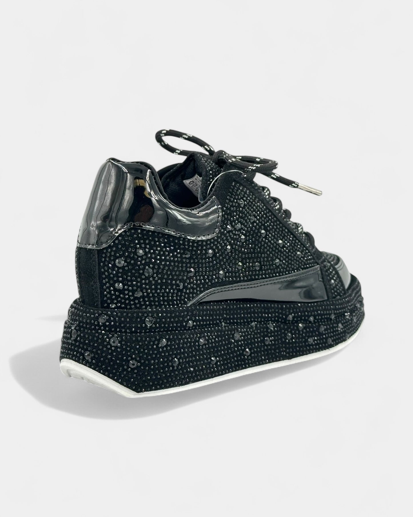 DEPORTIVO SUELA ALTA DAMA CON PEDRERÍA COLOR NEGRO