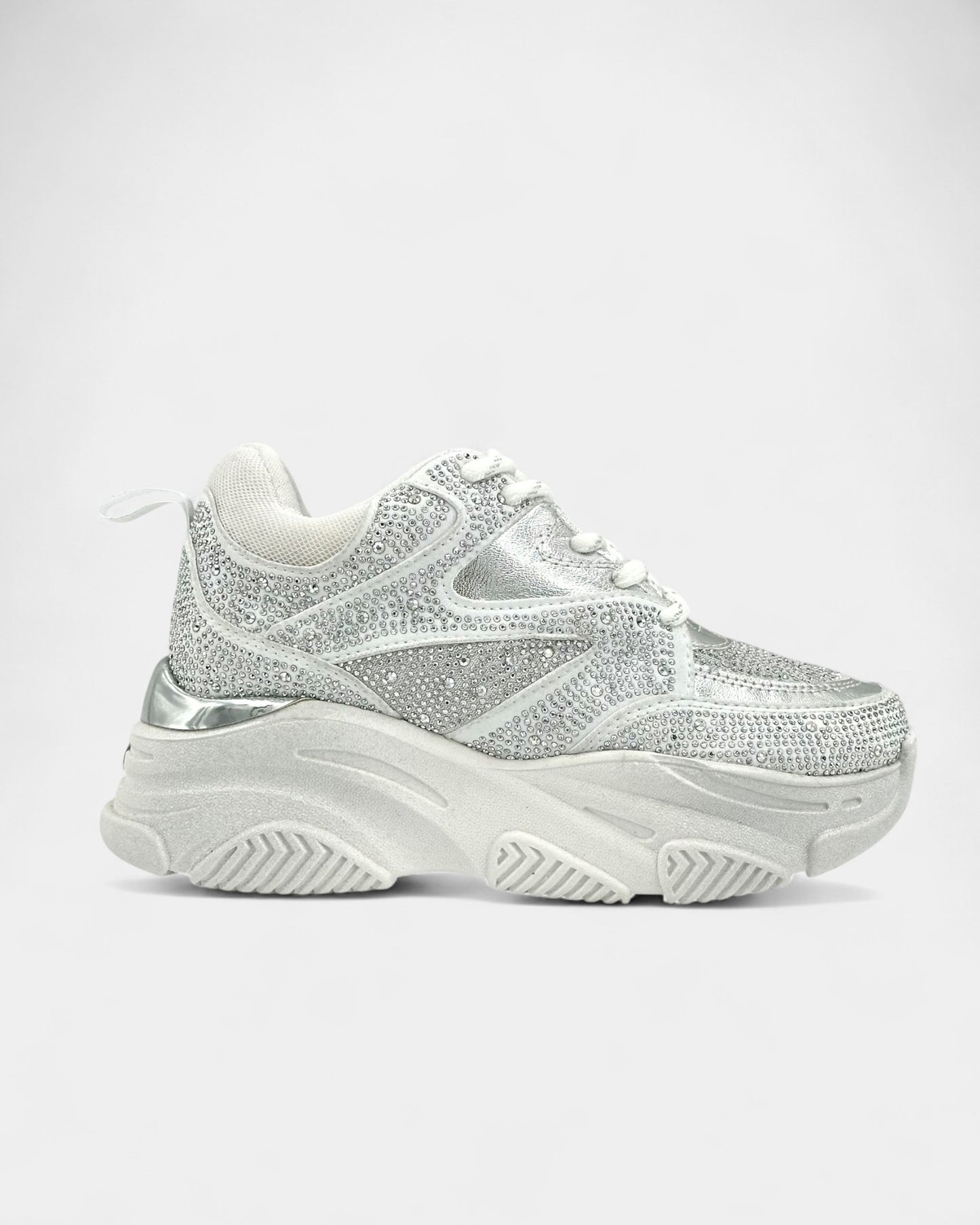 DEPORTIVO SUELA ALTA DAMA CON PEDRERÍA COLOR BLANCO