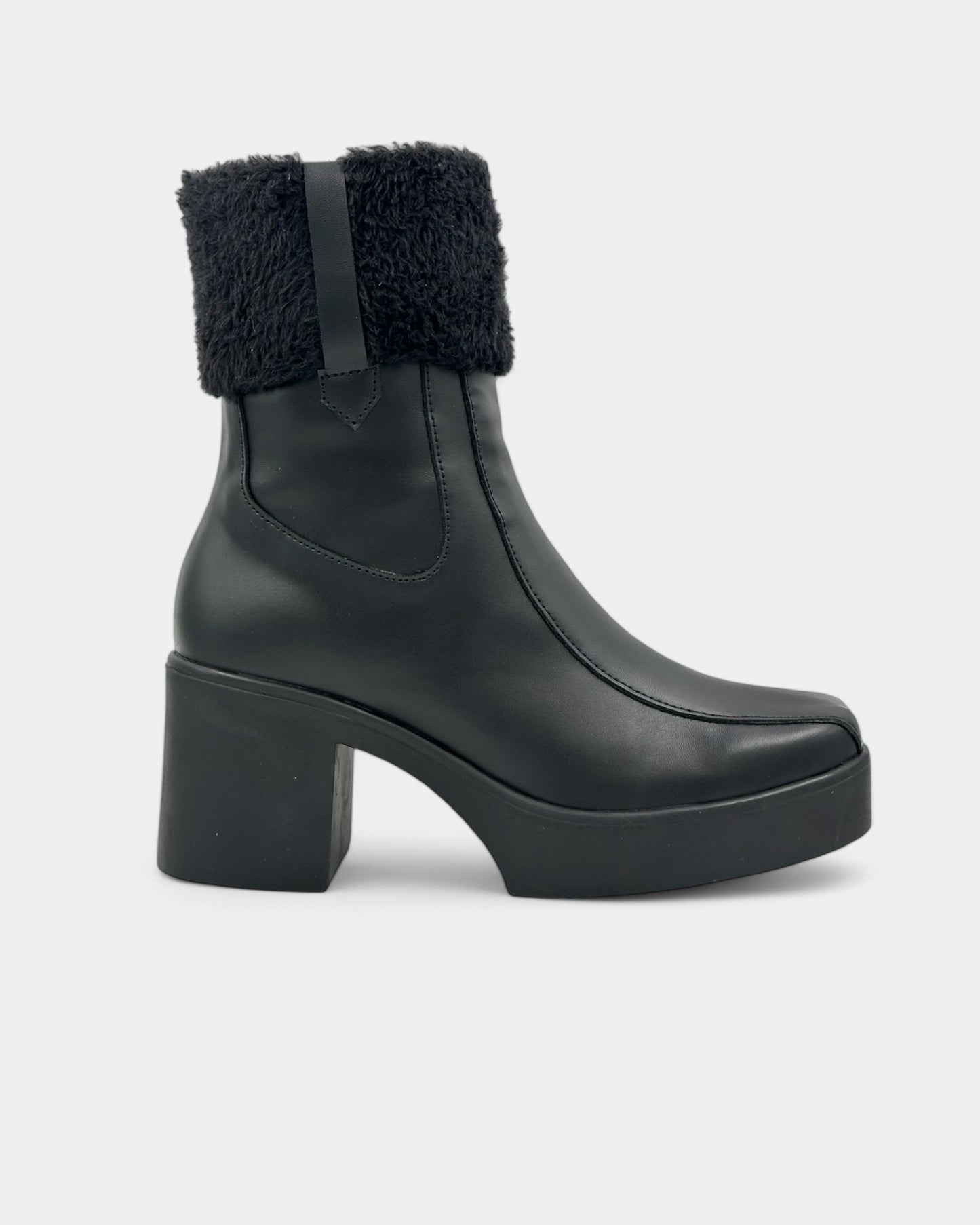 BOTA CAÑA MEDIA DAMA COLOR  NEGRO