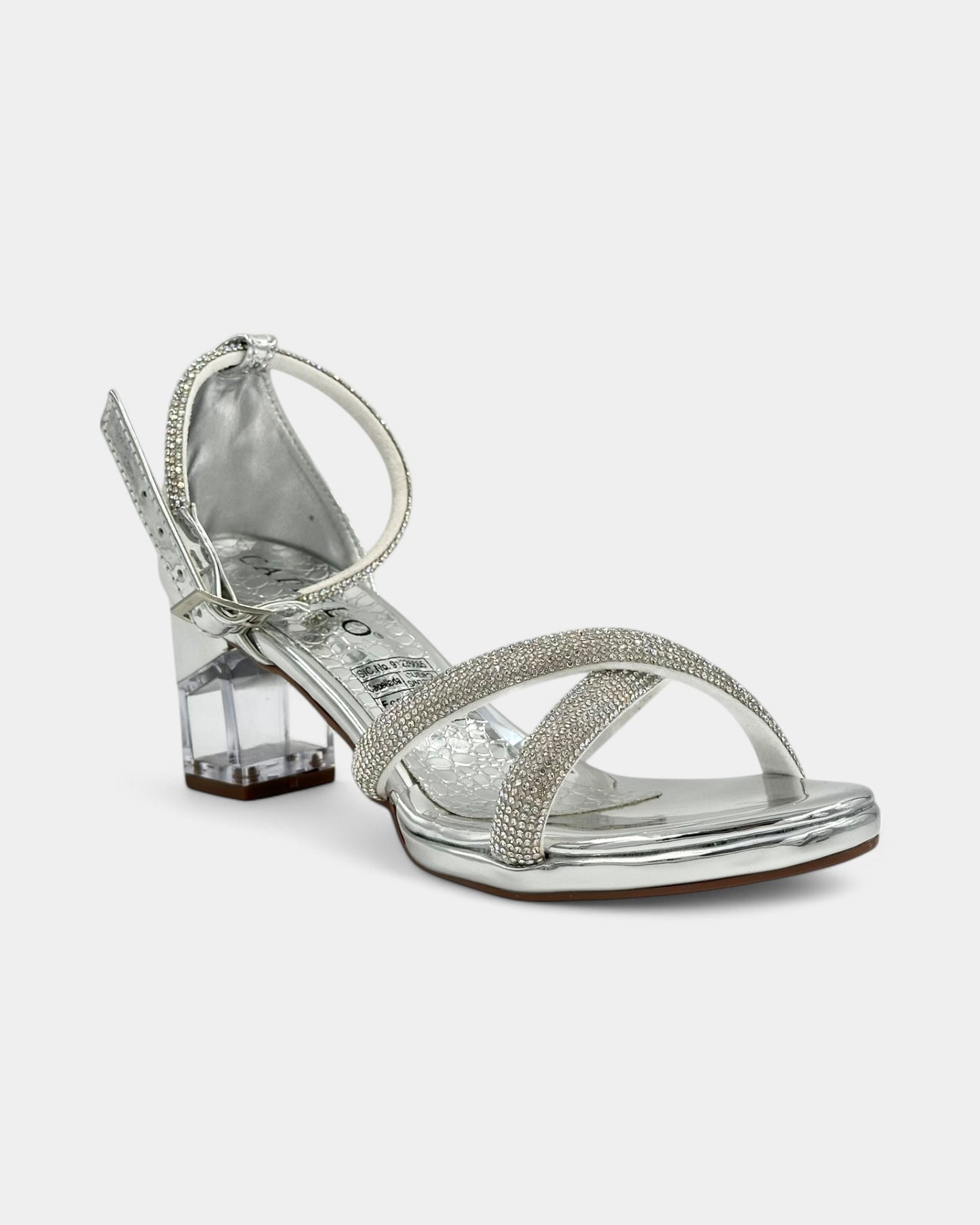 TACONES DAMA PLATEADO