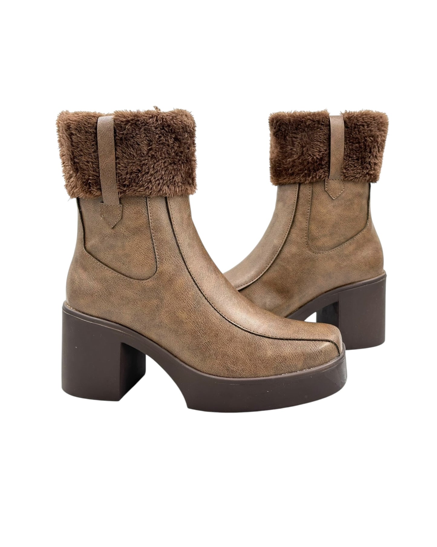 BOTA CAÑA MEDIA DAMA COLOR  CAFE