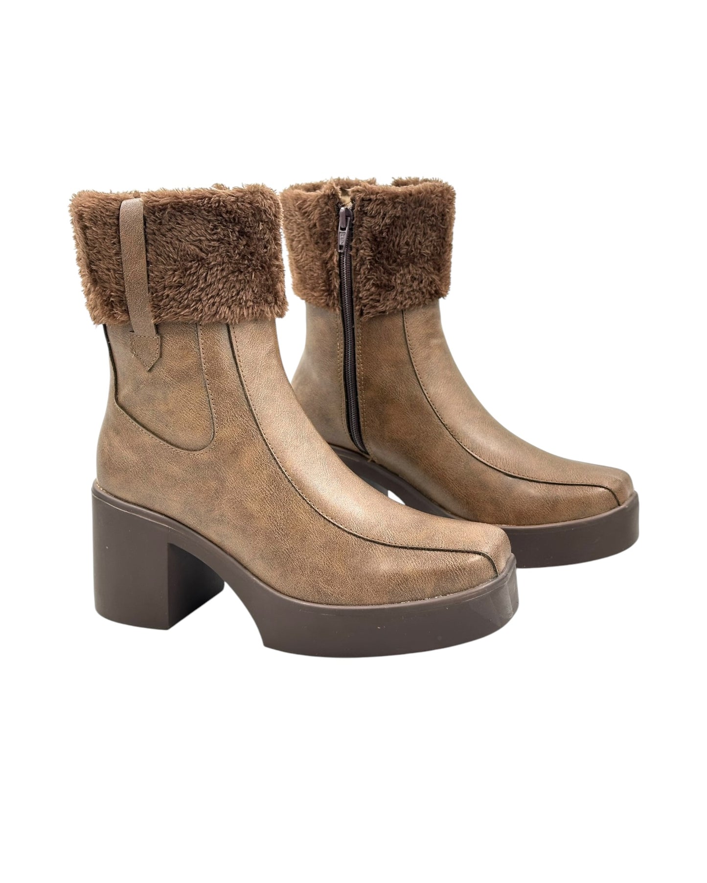 BOTA CAÑA MEDIA DAMA COLOR  CAFE